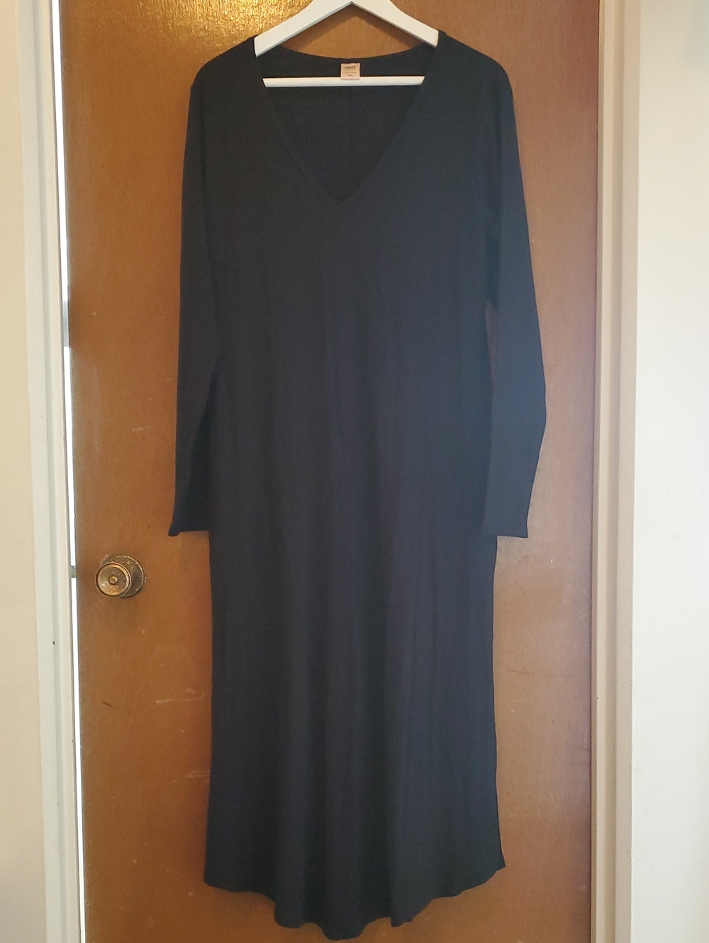 Black V-Neck Long Sleeve Women’s Dress